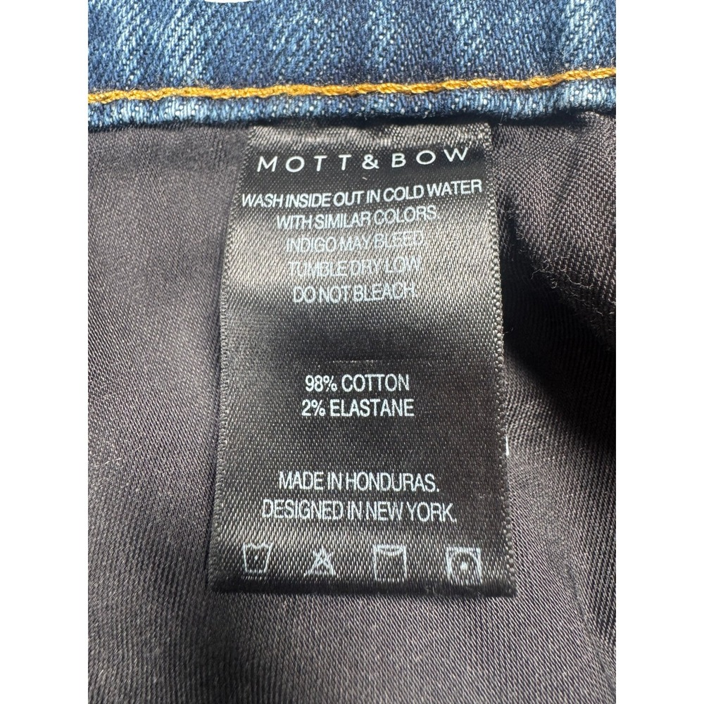 Mott & Bow Mens Medium Wash Blue Denim Slim Jeans 38x30 - Picture 12 of 13